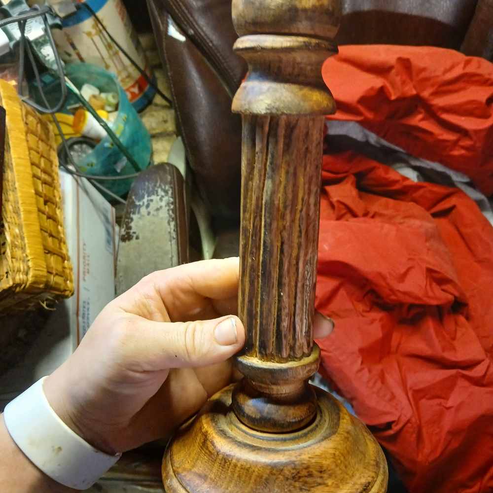 Vintage India House Wooden Candle Holder